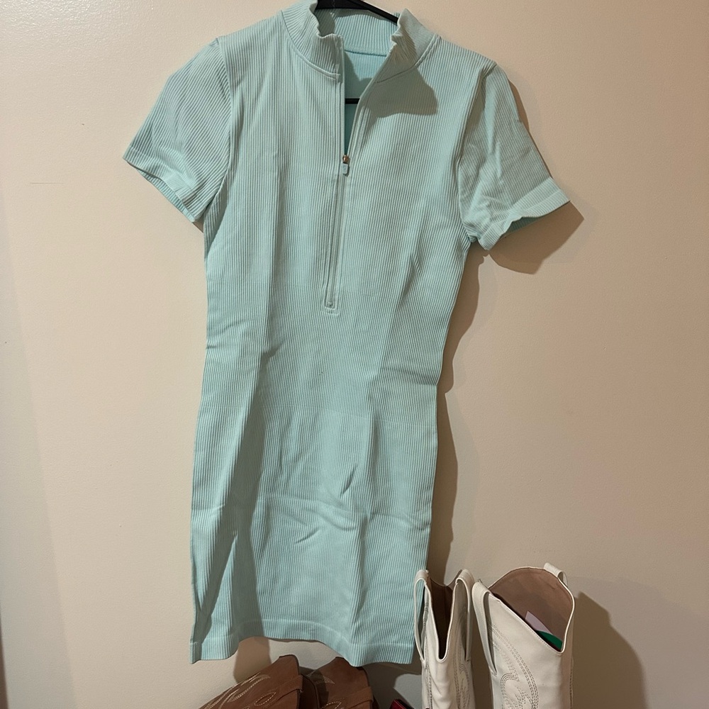 Powder blue mini dress